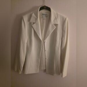 Bloomingdale's White Suit Jacket Size 4